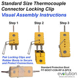 Standard Thermocouple Connector Accessories, Locking Clip Assembly Instructions