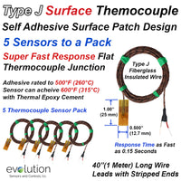 Type J Surface Thermocouple Fast Response 40