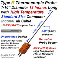 Thermocouple Sensor Type K Ungrounded 12