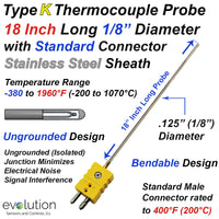 Type K Thermocouple Probe 18