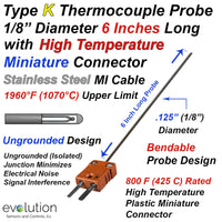 Thermocouple Sensor Type K Ungrounded 6