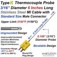 Thermocouple Sensor Type Unrounded 6