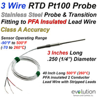 RTD Metal Transition to Lead Wire - 3
