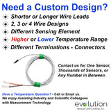 Fast Response RTD Sensor 4 Wire Custom Design