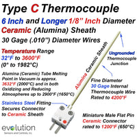 Type C Thermocouple 1/8