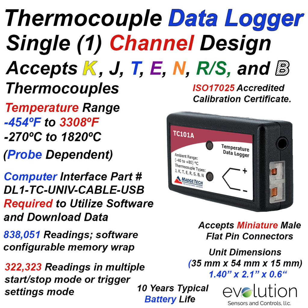 Single Channel Thermocouple Data Logger