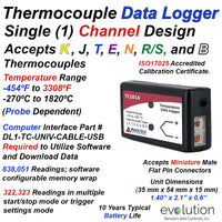 Single Channel Thermocouple Data Logger