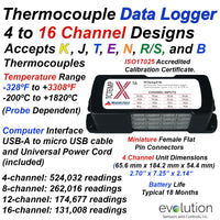 Thermocouple Data Logger 4 to 16 Channels 