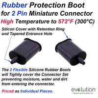 Rubber Protection Boot for 2 Pin Miniature Connector