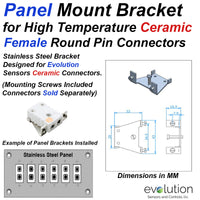 Panel Mount Bracket for Standard Size Ceramic Connectors