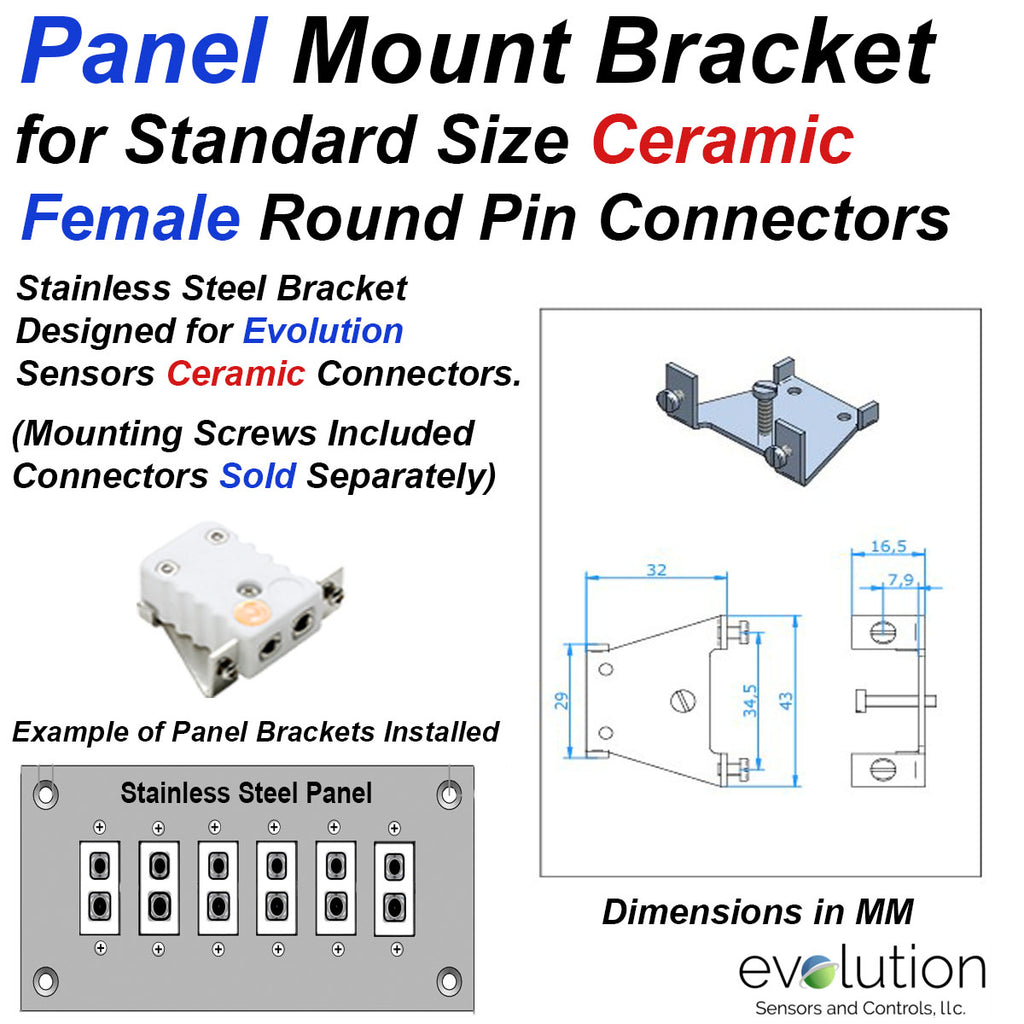 Modular Sensor Bracket Design Panel Mount Bracket for Standard Size Ceramic Connectors | Evolution ...