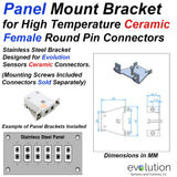 Panel Mount Bracket for Standard Size Ceramic Connectors