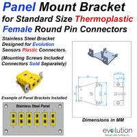 Panel Mount Bracket for Standard Size Thermoplastic Connectors