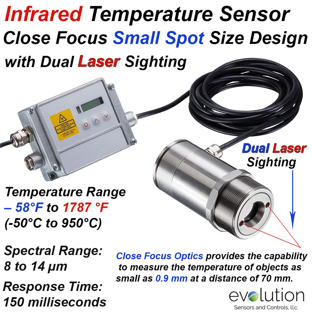 Small Spot Size Infrared Temperature Sensor | Evolution Sensors and ...