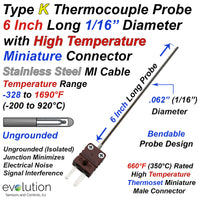 Thermocouple Sensor Type K Ungrounded 6