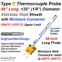 Type K Thermocouple Probe 1/8