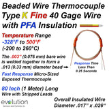Micro Beaded Thermocouple Type K