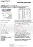 4 Wire Pt100 RTD Probe 1/4" Diameter 6 Inches Long  4 Wire RTD Probe 1/4" Diameter 6 Inches Long with PFA Insulated Leads Spec Sheet