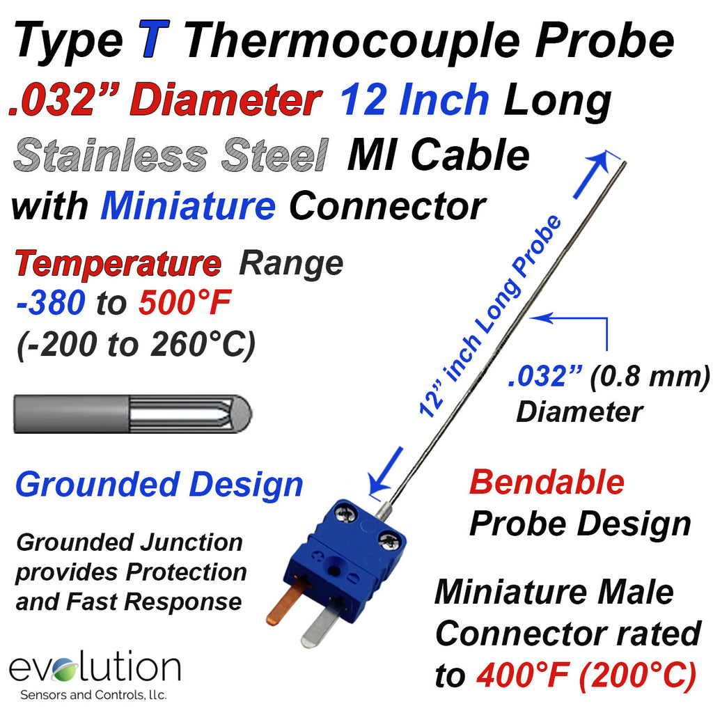 Type T Thermocouple Probe .032