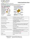 Surface Thermocouple Type T Fast Response with Surface Mount Adhesive Patch and 40 inches of 30 Gage Fiberglass Insulated Wire with Stripped Leads