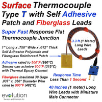 Surface Thermocouple Type T Fast Response with 40