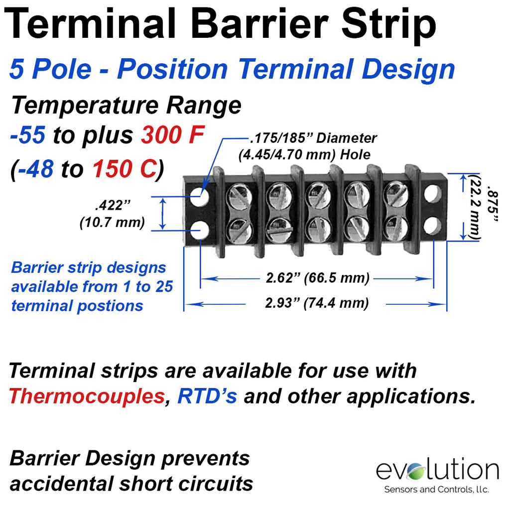 Thermocouple Barrier Strip - 5 Position