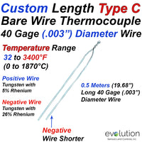 Custom Length Type C Micro Beaded 40 Gage (.003