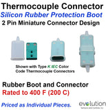 Miniature Thermocouple Connector Rubber Protection Boot