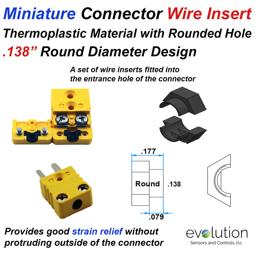 Miniature Thermocouple Connector Accessories, Miniature Wire Insert, Type