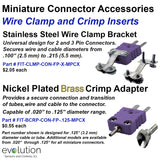 Thermocouple Connectors Miniature Male Type E Accessories Wire Clamp and Crimp Inserts