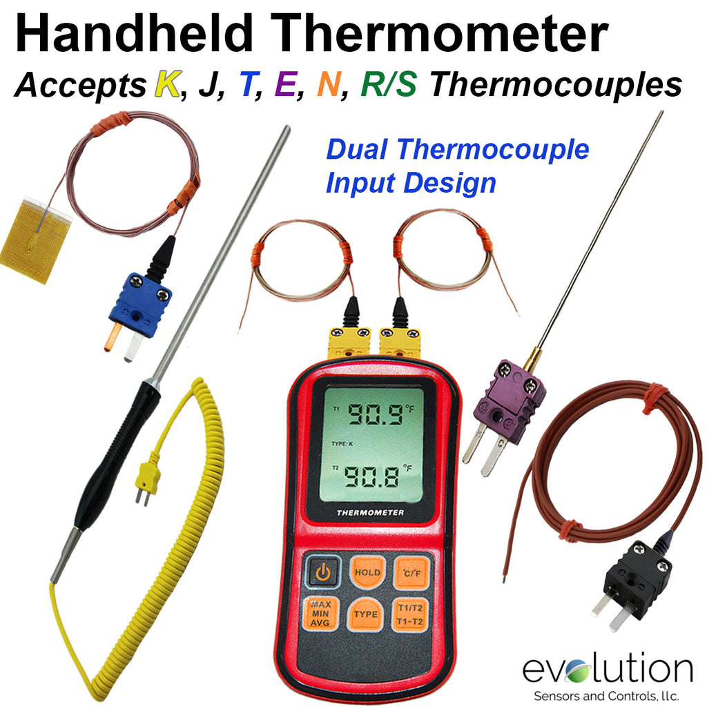 Handheld Thermocouple Meter with Dual Thermocouple Inputs | Evolution ...