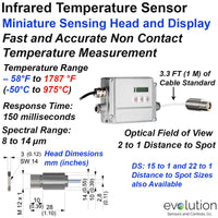 Miniature Infrared Temperature Sensor and Display