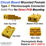 Type K Miniature Circuit Board Thermocouple Connector