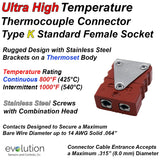 Standard Thermocouple Connectors, Standard Ultra High Temperature Female, Type K