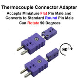 Type E Thermocouple Connector Adapter 90 Degrees