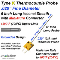 Type K Thermocouple Probe .020