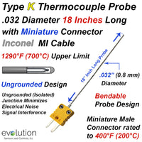 Thermocouple Sensor Type K Ungrounded 18