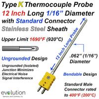 Thermocouple Sensor Type K Ungrounded 12
