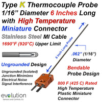 Thermocouple Sensor Type K Ungrounded 6