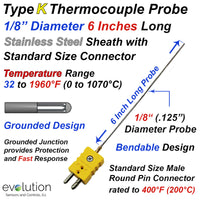 Thermocouple Sensor Type K Grounded 6