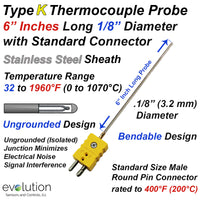 Type K Thermocouple Probe 6