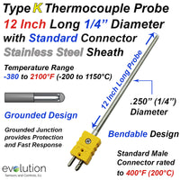 Thermocouple Sensor Type K Grounded 12