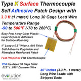 Surface Thermocouple with Self-Adhesive Patch