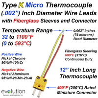 Ultra Fine Type K Thermocouple .002