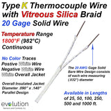 K-20-HGHG - High Temp Thermocouple Wire