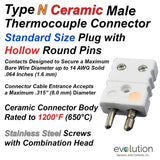 Type N Male Standard Size Ceramic Thermocouple Conenctor