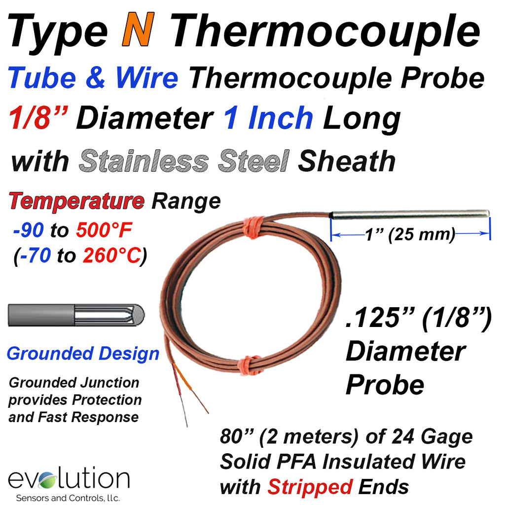 Thermocouple Probe Tube & Wire Design Type N