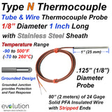 Thermocouple Probe Tube & Wire Design Type N