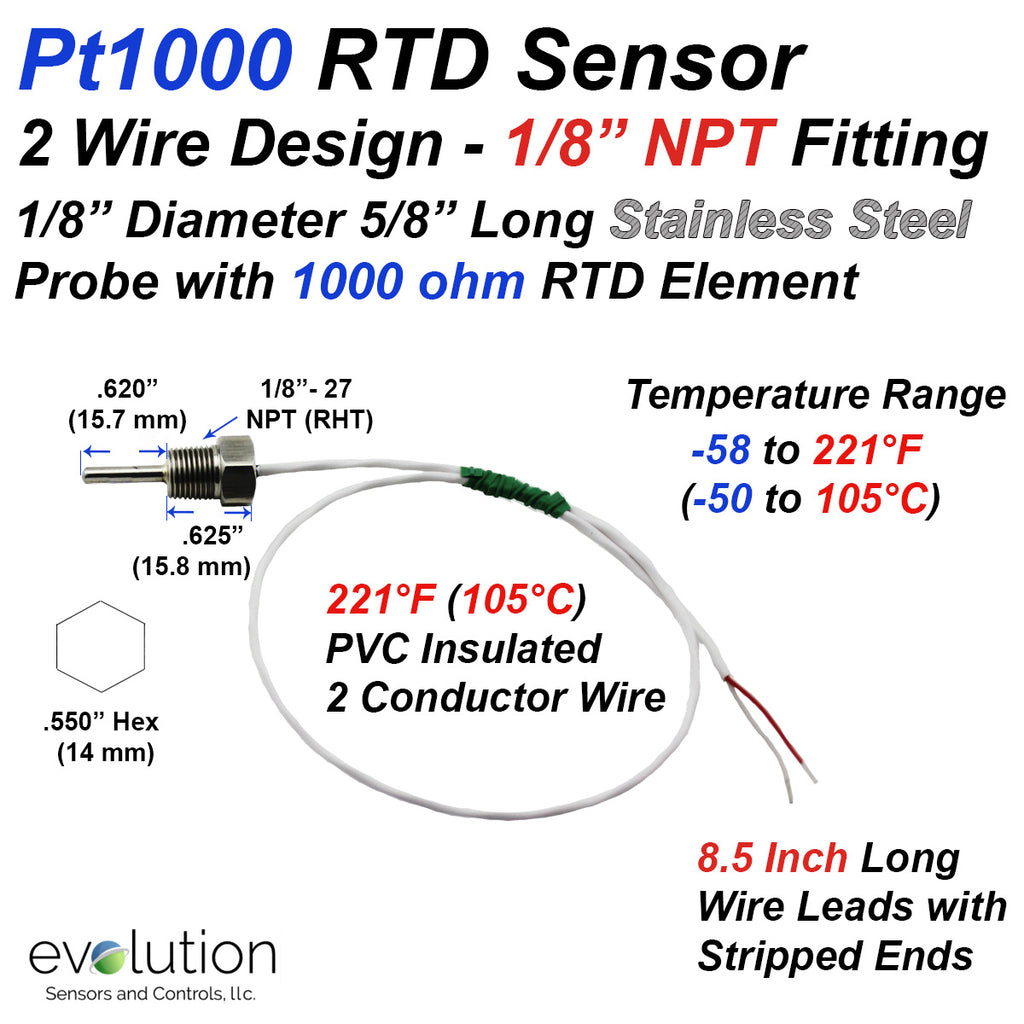 Pt1000 Rtd | Evolution Sensors and Controls