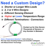 RTD Sensor Fast Response Exposed Element 2 Wire Pt100 Class B Accuracy custom